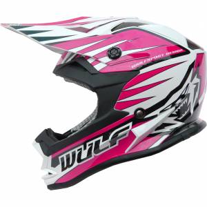 Wulfsport Kids Advance Pink Motocross Helmet