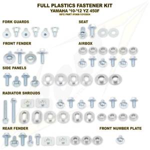Bolt Hardware Yamaha YZ-F 450 2010-13 Full Plastics Fastener Kit