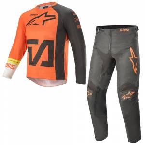 Alpinestars Kids Racer Compass Anthracite Orange Motocross Kit Combo