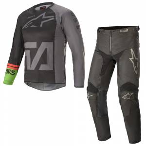 Alpinestars Kids Racer Compass Black Grey Motocross Kit Combo