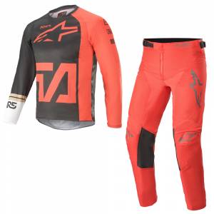 Alpinestars Kids Racer Compass Red Fluo Anthracite Motocross Kit Combo