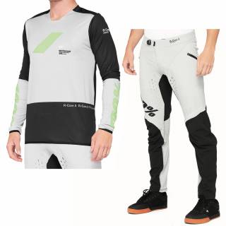 100% R-Core X Vapor Black Motocross Kit Combo