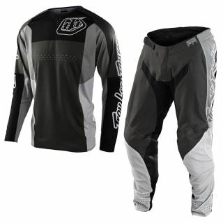 Troy Lee Designs SE Pro Quattro Grey Black Motocross Kit Combo