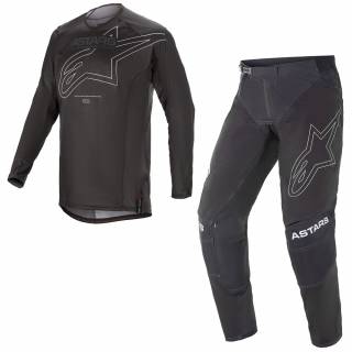 Alpinestars Techstar Phantom Black White Motocross Kit Combo