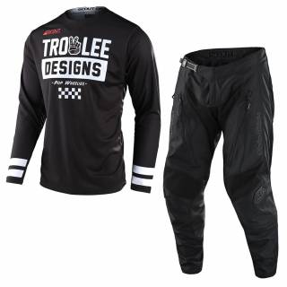 Troy Lee Designs Scout GP Peace and Wheelies Black Motocross Kit Combo