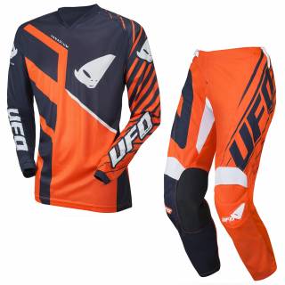 UFO Kids Vanadium Neon Orange Motocross Kit Combo