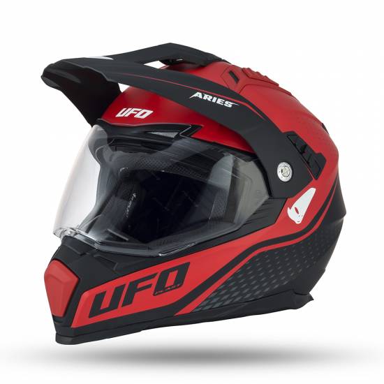 Motocross Enduro helmet Aries black and red glossy - Ufo Plast
