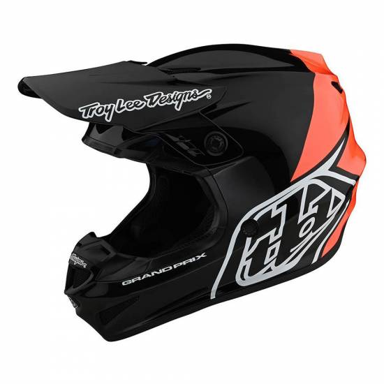 Troy Lee Designs GP Block Black Orange Motocross Helmet | MD