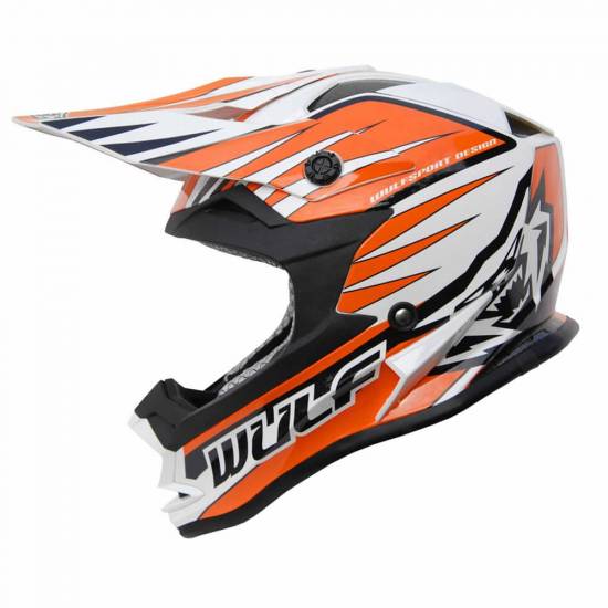 Orange motocross helmet sales