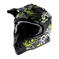 ONeal Kids 2SRS Attack 2.0 Black Neon Yellow Motocross Helmet
