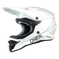 ONeal 3 Series Solid White Motocross Helmet