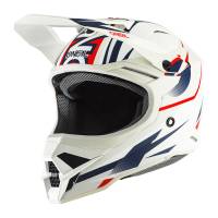 ONeal 3 Series Riff 2.0 White Blue Motocross Helmet