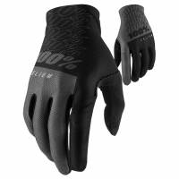 100% Celium Black Grey Motocross Gloves