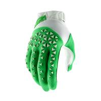 100% Airmatic Silver Fluo Lime Motocross Gloves
