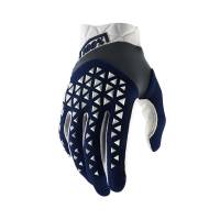 100% Airmatic Navy Steel White Motocross Gloves
