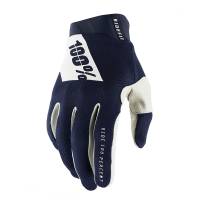 100% RideFit Navy White Motocross Gloves