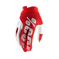 100% iTrack Red White Motocross Gloves