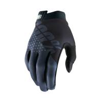 100% iTrack Black Charcoal Motocross Gloves