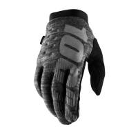 100% Brisker Heather Grey Cold Weather Motocross Gloves
