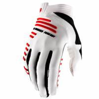 100% R-Core White Motocross Gloves