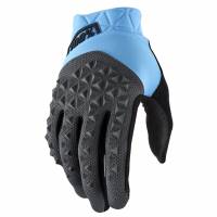 100% Geomatic Cyan Charcoal Motocross Gloves