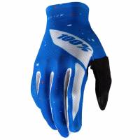 100% Celium Blue White Motocross Gloves