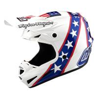Troy Lee Designs SE4 Composite Evel White Blue Motocross Helmet