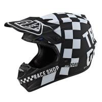 Troy Lee Designs SE4 Polyacrylite Checker Black White Motocross Helmet