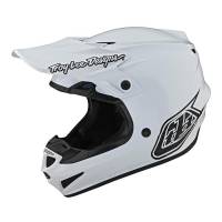Troy Lee Designs SE4 Polyacrylite Mono White Motocross Helmet