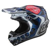 Troy Lee Designs Kids SE4 Polyacrylite Skully Silver Motocross Helmet