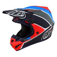 Troy Lee Designs Kids SE4 Polyacrylite Beta Fluo Red Navy Motocross Helmet