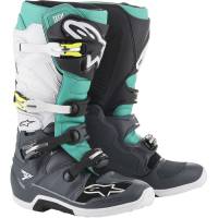 Alpinestars Tech 7 Dark Grey Teal White Motocross Boots