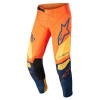 Alpinestars Techstar Factory Orange Dark Blue Warm Yellow Motocross Pants