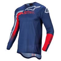 Alpinestars Supertech Blaze Dark Blue Bright Red White Motocross Jersey