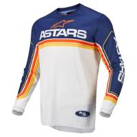 Alpinestars Fluid Speed Dark Blue Off White Orange Motocross Jersey