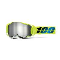 100% Armega Koropi Silver Mirror Lens Goggles with Noseguard