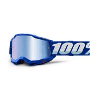 100% Accuri 2 Blue Blue Mirror Lens Motocross Goggles