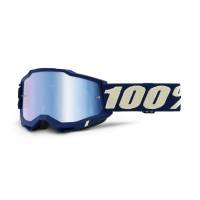 100% Accuri 2 Deepmarine Blue Mirror Lens Motocross Goggles