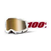 100% Accuri 2 Denver True Gold Mirror Lens Motocross Goggles