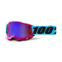 100% Accuri 2 Lefleur Red Blue Mirror Lens Motocross Goggles