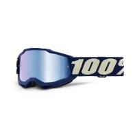 100% Kids Accuri 2 Deepmarine Blue Mirror Lens Motocross Goggles
