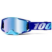 100% Armega Royal Essential Blue Mirror Lens Motocross Goggles
