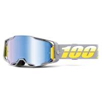 100% Armega Complex Blue Mirror Lens Motocross Goggles