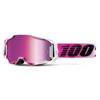100% Armega Harmony Red Mirror Lens Motocross Goggles
