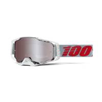 100% Armega X-Ray HiPER Silver Mirror Lens Motocross Goggles