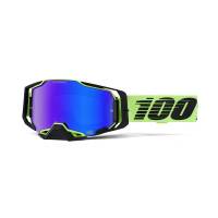 100% Armega Uruma HiPER Blue Mirror Lens Motocross Goggles