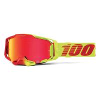 100% Armega Solaris HiPER Red Mirror Lens Motocross Goggles