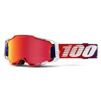 100% Armega Factory HiPer Red Mirror Lens Motocross Goggles