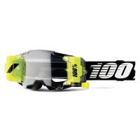 100% Armega Forecast Black Clear Lens Motocross Goggles