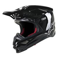 Alpinestars Supertech SM8 Solid Black Gloss Motocross Helmet